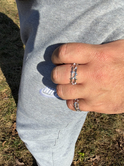 MOISSANITE Crown Of Thorns Eternity Band Ring - 925 Silver