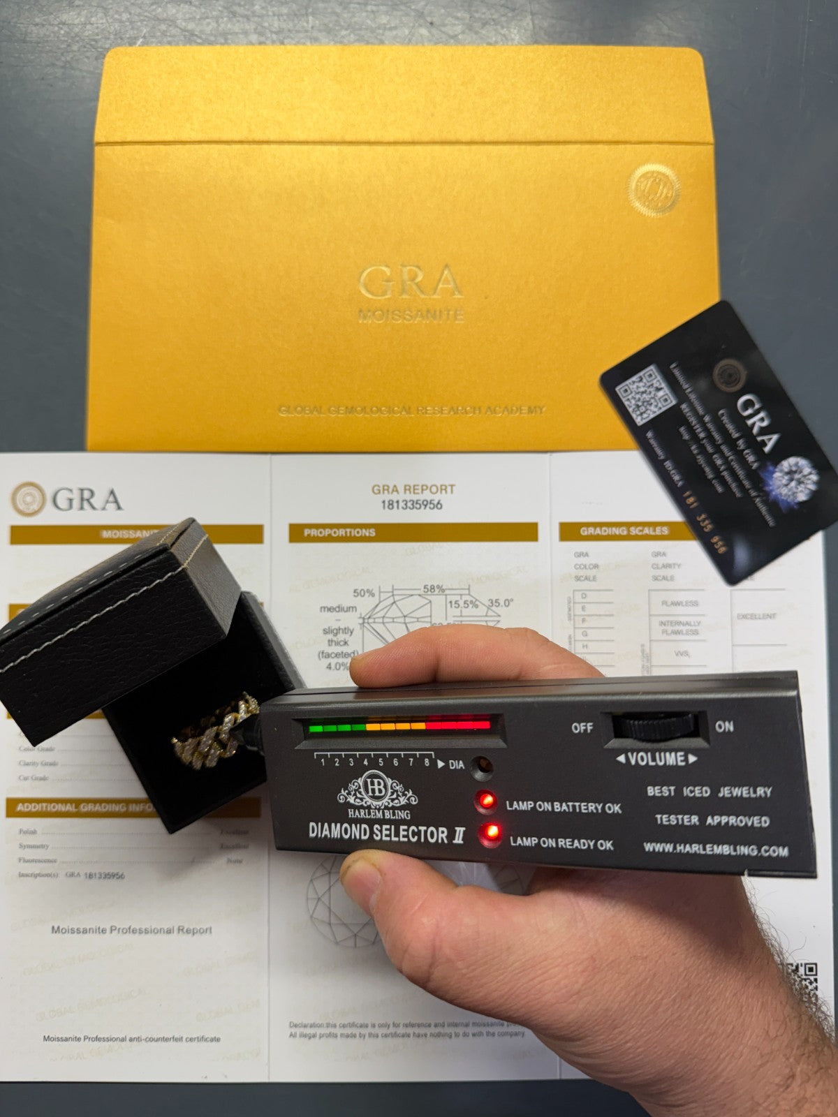 MOISSANITE 11.5mm Iced Out Prong Cuban Eternity Band Ring - 14k Gold Vermeil 925 Silver