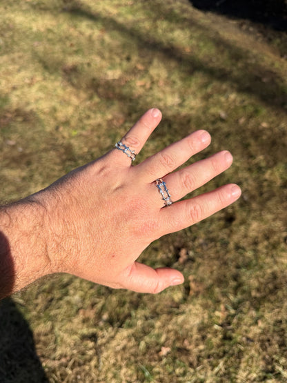 MOISSANITE Crown Of Thorns Eternity Band Ring - 925 Silver