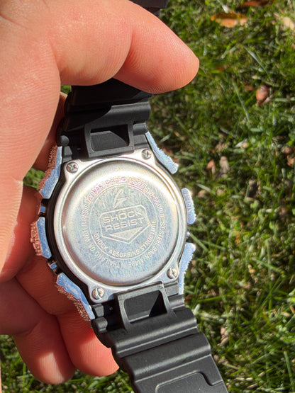 MOISSANITE Real 925 Silver Iced Casio G Shock DW-5600UE Cross Hip Hop Watch