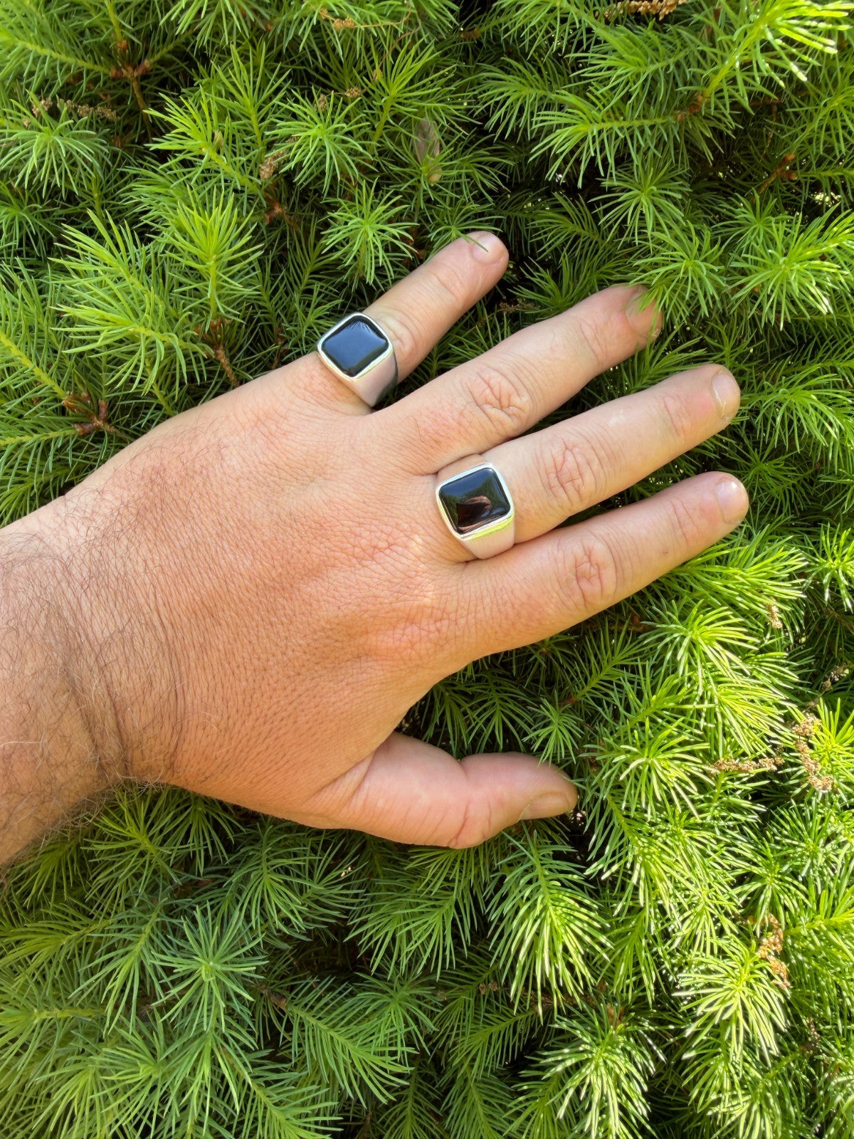 Midnight Don Ring - 925 Silver - Genuine Black Onyx Stone