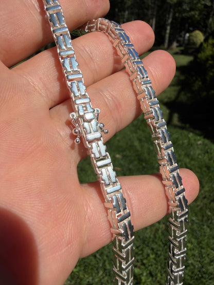 Roman Franco Byzantine Chain Necklace - 925 Sterling Silver - 18"-30" - 5.5mm