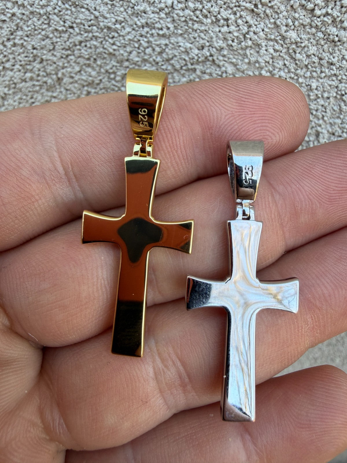 Viking Warrior Celtic Cross Pendant - 14k Gold Vermeil 925 Silver - Medium 1.75"