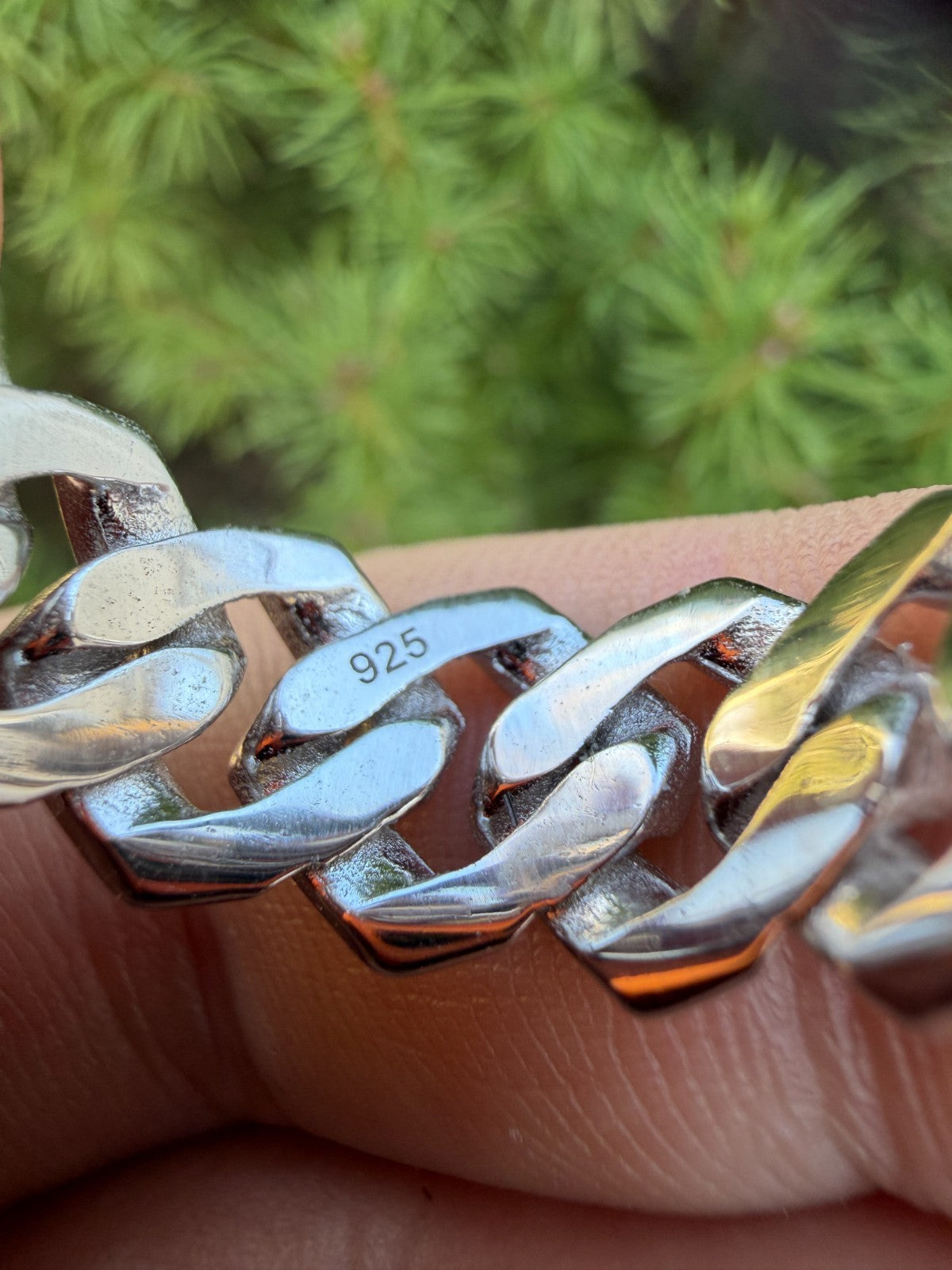 Classic 11.5mm Prong Miami Cuban Eternity Band Ring - 925 Silver - Plain