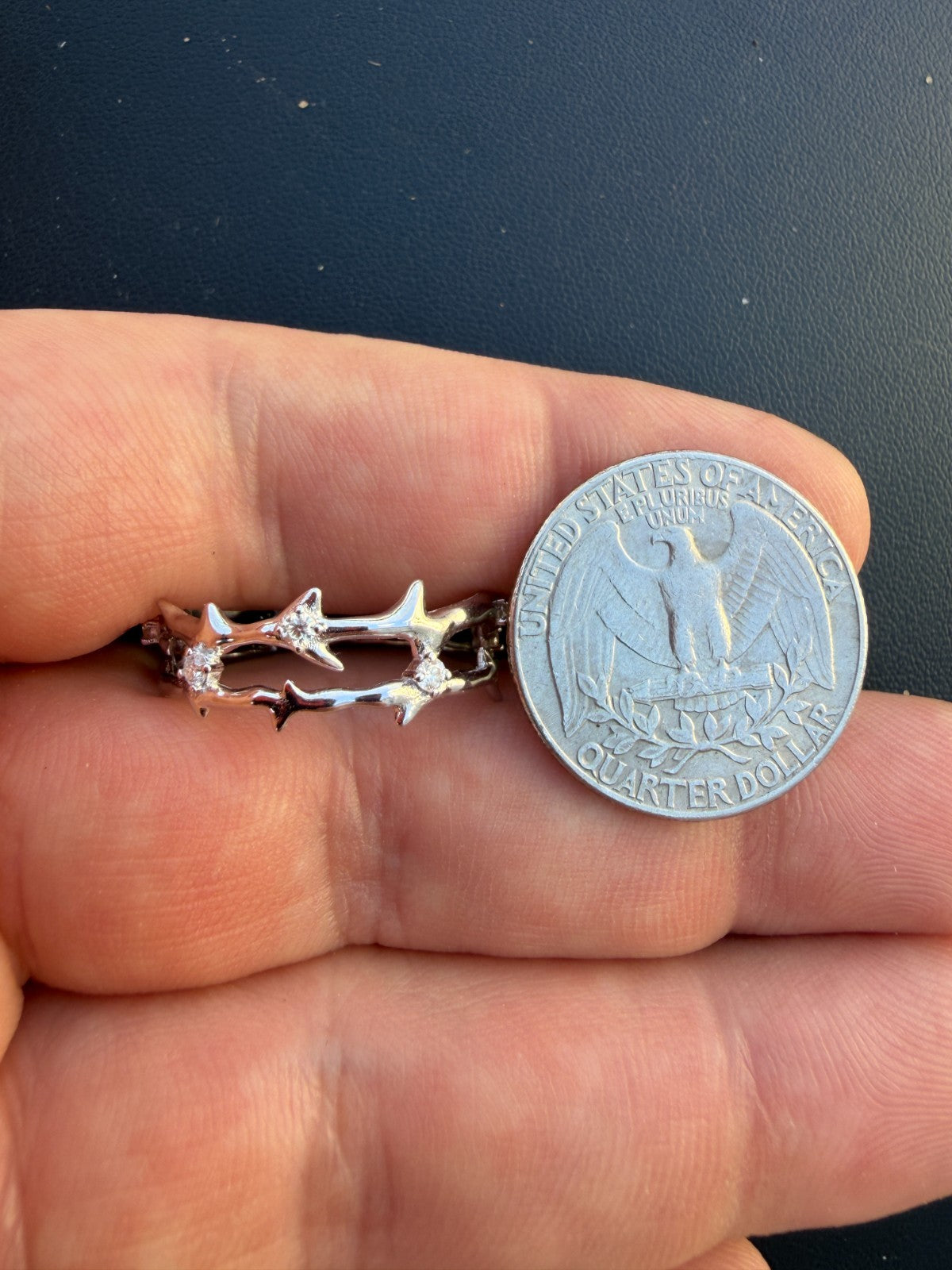 MOISSANITE Crown Of Thorns Eternity Band Ring - 925 Silver