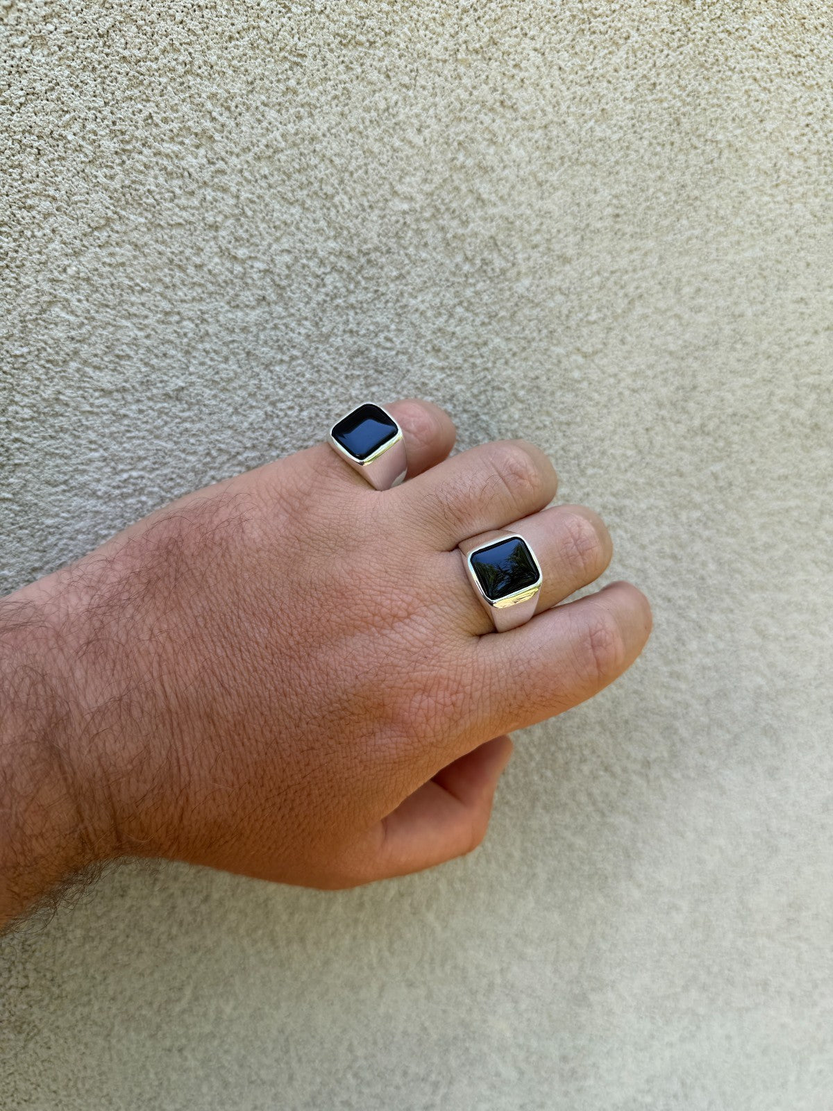 Midnight Don Ring - 925 Silver - Genuine Black Onyx Stone