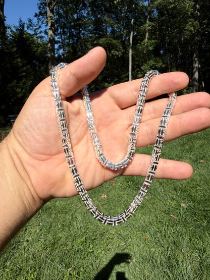 Roman Franco Byzantine Chain Necklace - 925 Sterling Silver - 18"-30" - 5.5mm