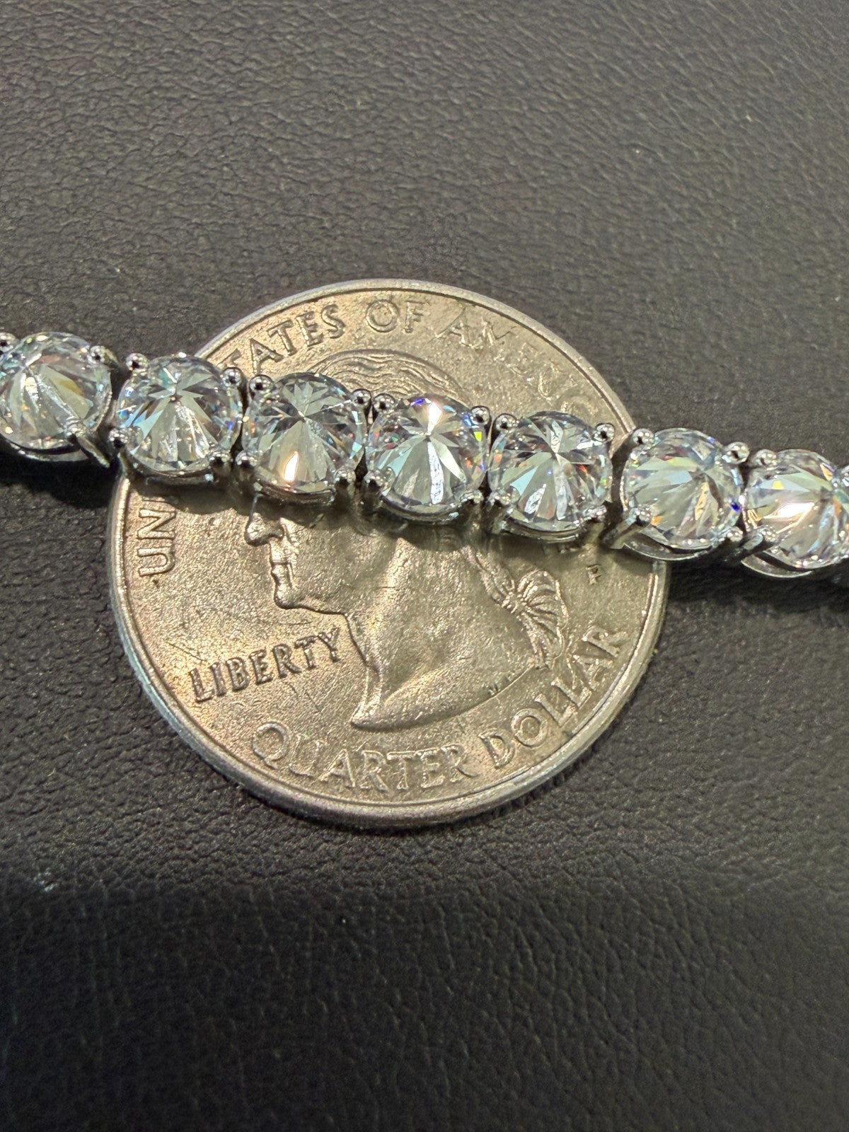 MOISSANITE Upside Down Reverse Set Tennis Chain Necklace Iced Out - 925 Silver - 5mm - 16"-30"