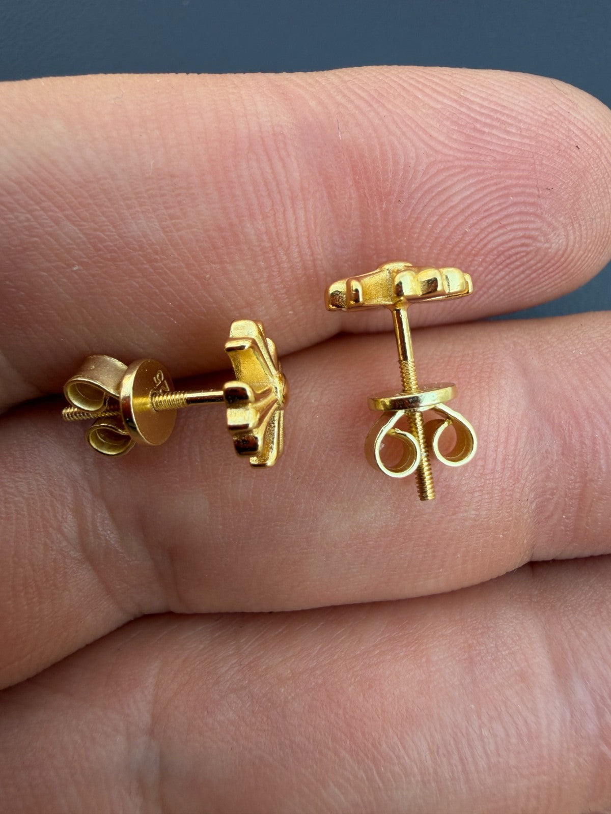 Hearts Of Chrome Cross Earrings - 14k Gold Vermeil 925 Silver - 8mm