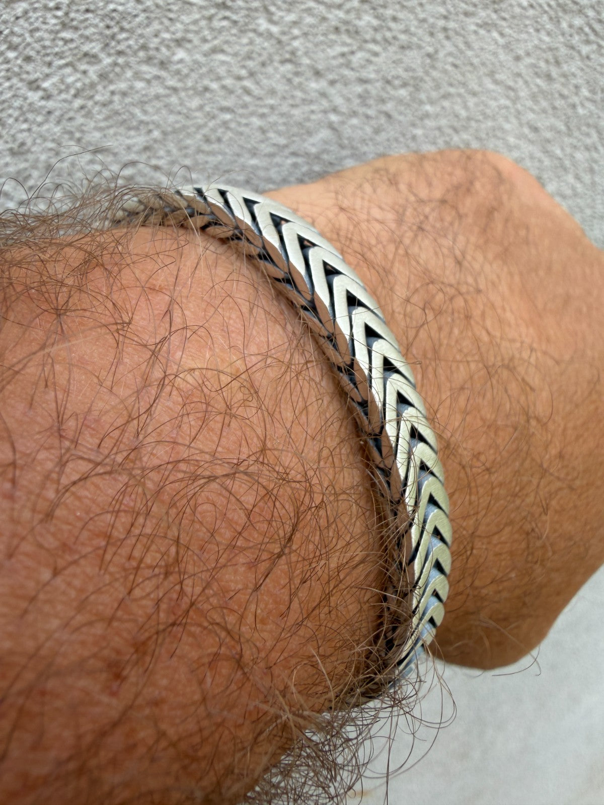 Custom 3 Link Miami Cuban Python Bracelet - Oxidized 925 Sterling Silver - 8.5" - 12mm
