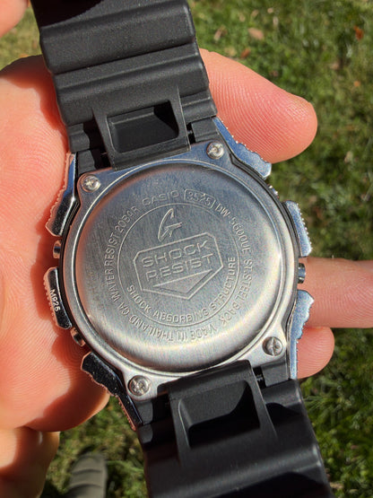 MOISSANITE Real 925 Silver Iced Casio G Shock DW-5600UE Crown of Thorns Watch