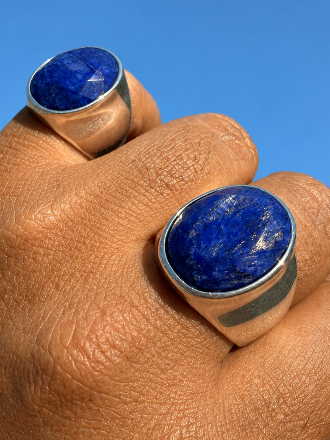 Royal Ocean Ring - 925 Silver - Genuine Blue Sapphire Stone
