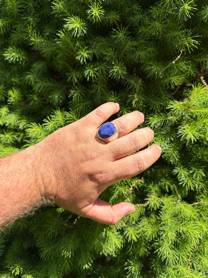 Royal Ocean Ring - 925 Silver - Genuine Blue Sapphire Stone