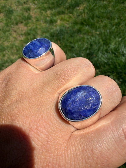 Royal Ocean Ring - 925 Silver - Genuine Blue Sapphire Stone