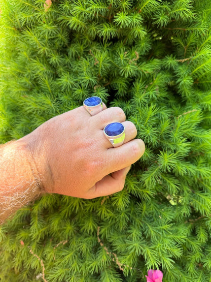 Royal Ocean Ring - 925 Silver - Genuine Blue Sapphire Stone