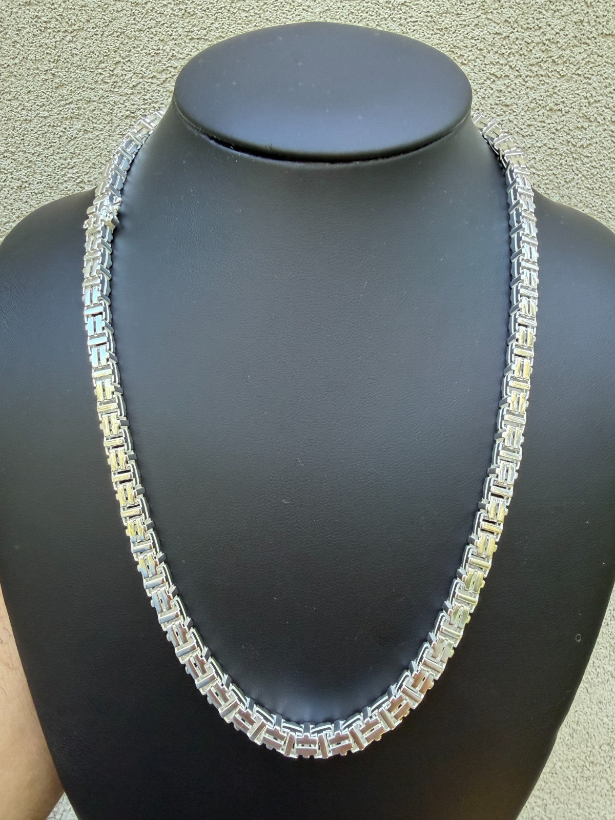 Roman Franco Byzantine Chain Necklace - 925 Sterling Silver - 18"-30" - 5.5mm