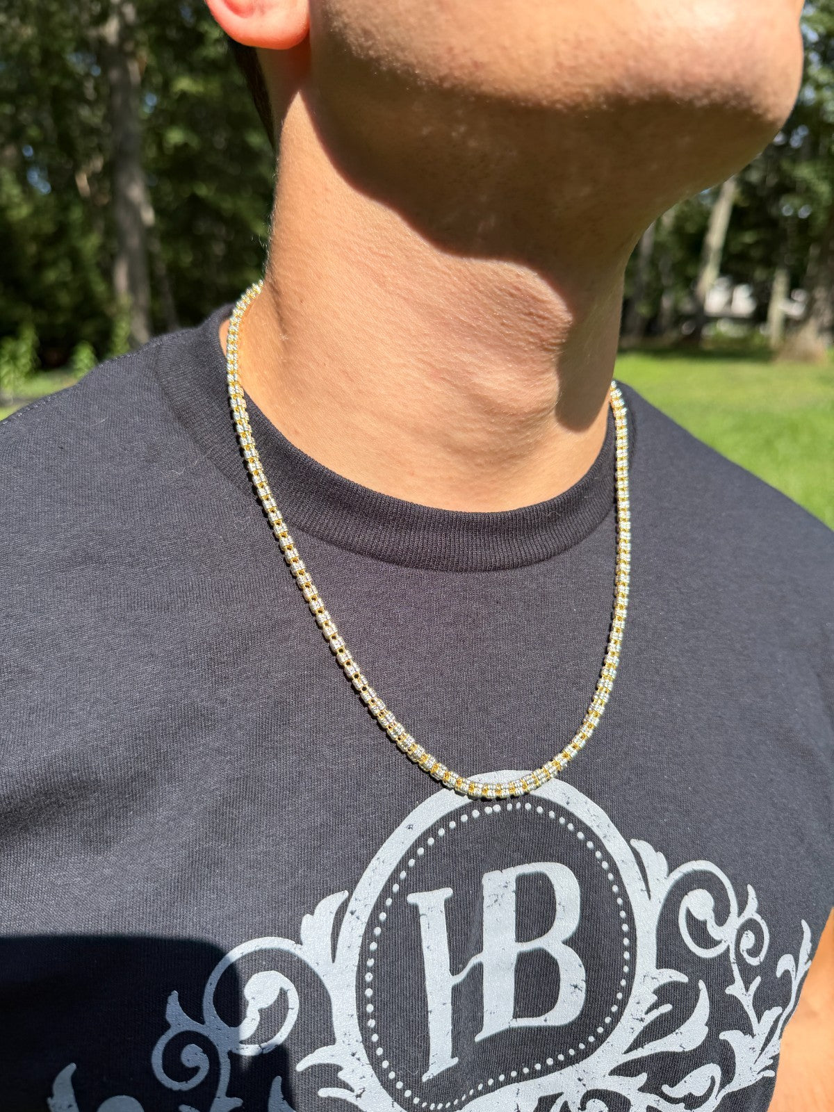 Ice Link Chain Necklace - 14k Gold Vermeil 925 Sterling Silver - 16"-30" - 4mm-5mm