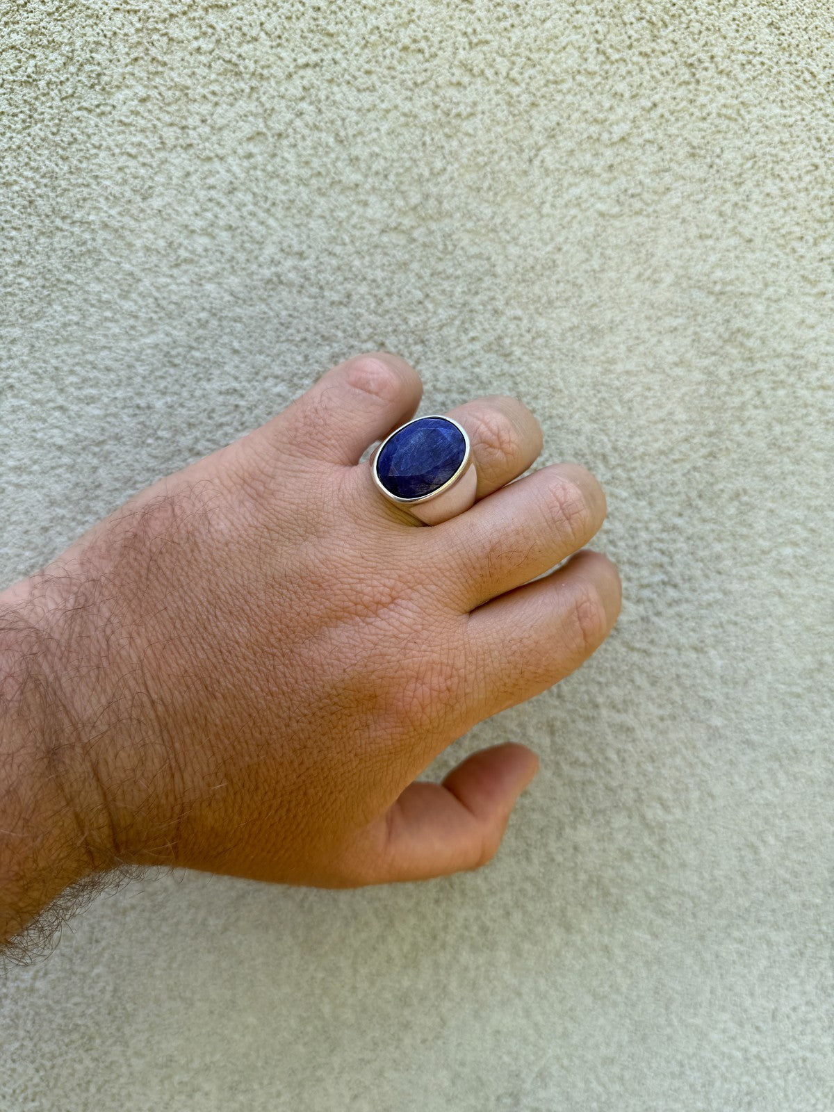 Royal Ocean Ring - 925 Silver - Genuine Blue Sapphire Stone