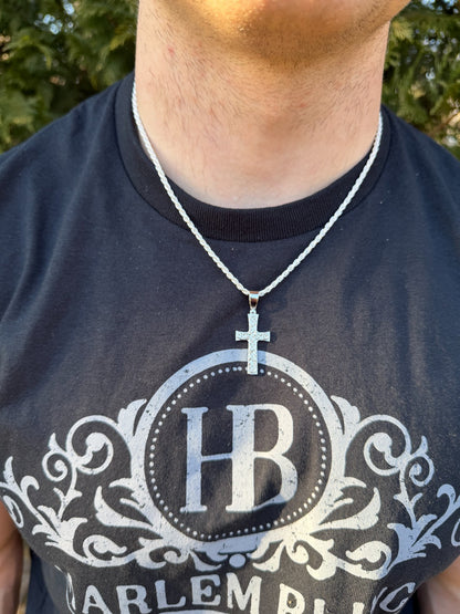 Viking Warrior Celtic Cross Pendant - 14k Gold Vermeil 925 Silver - Medium 1.75"