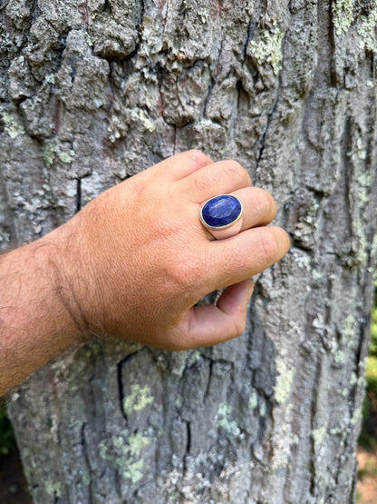 Royal Ocean Ring - 925 Silver - Genuine Blue Sapphire Stone