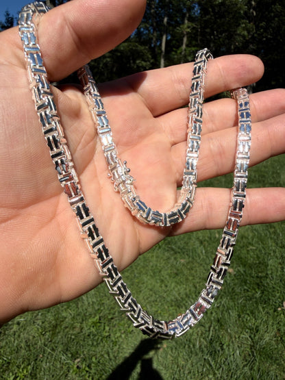 Roman Franco Byzantine Chain Necklace - 925 Sterling Silver - 18"-30" - 5.5mm