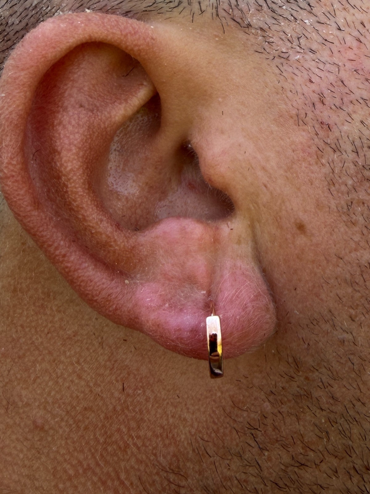 Plain Small Huggie Hoop Earrings - 14k Rose Gold Vermeil 925 Silver - 12.5mm