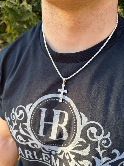 Viking Warrior Celtic Cross Pendant - 14k Gold Vermeil 925 Silver - Medium 1.75"