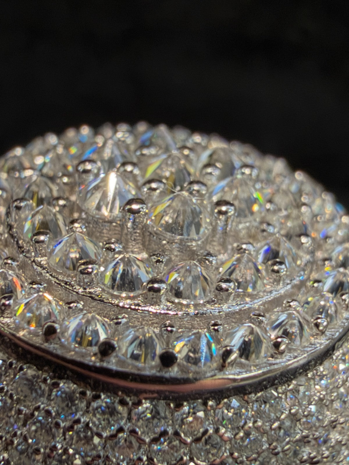 MOISSANITE Upside Down Reverse Set Cluster Iced Out Pinky Ring - 925 Silver