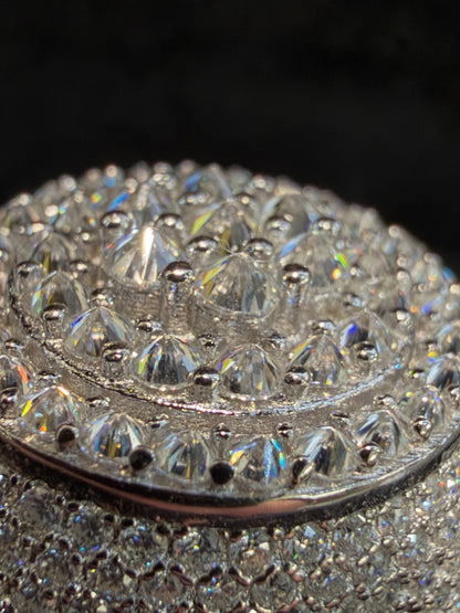 MOISSANITE Upside Down Reverse Set Cluster Iced Out Pinky Ring - 925 Silver