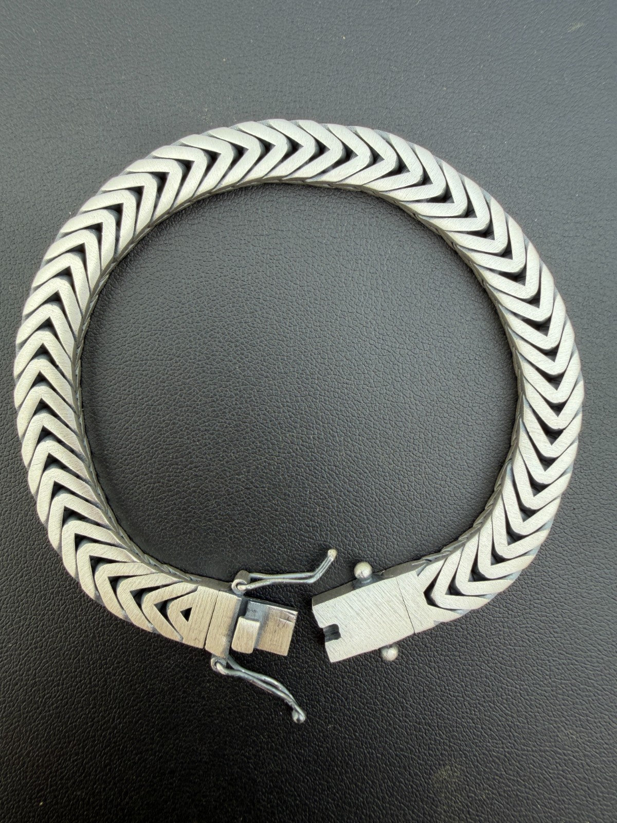 Custom 3 Link Miami Cuban Python Bracelet - Oxidized 925 Sterling Silver - 8.5" - 12mm