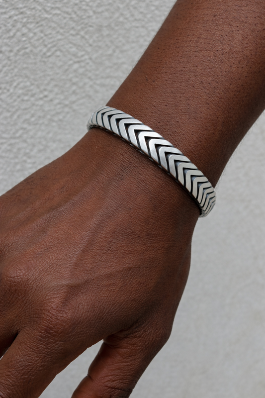 Custom 3 Link Miami Cuban Python Bracelet - Oxidized 925 Sterling Silver - 8.5" - 12mm
