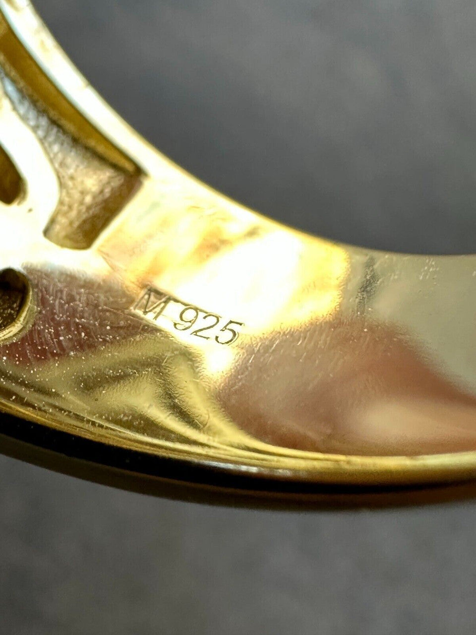 Baguette Rap Star Ring - 14k Gold Vermeil 925 Silver - CZ Stones