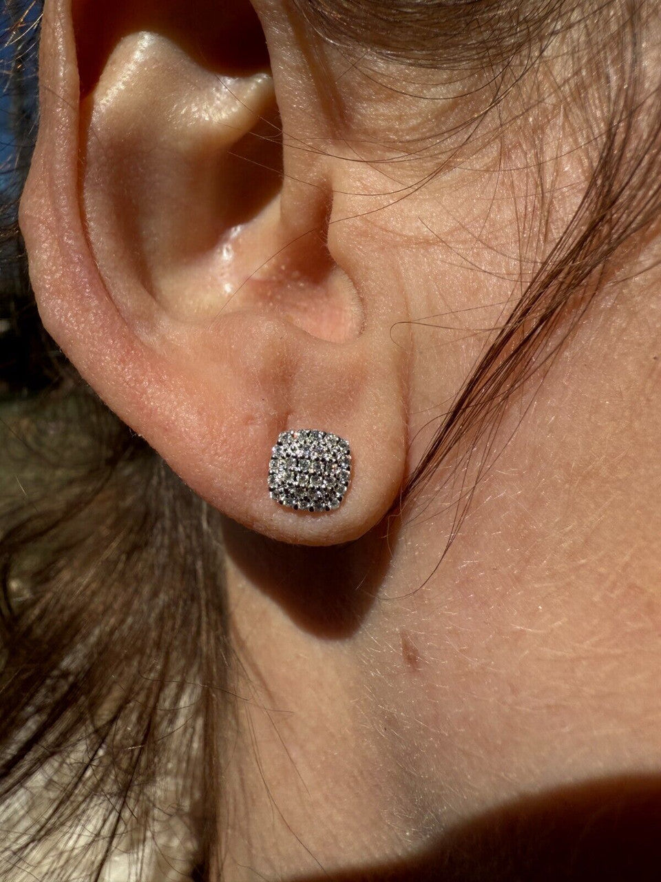 MOISSANITE MC Iced Out Earrings - 925 Silver - 6.5mm