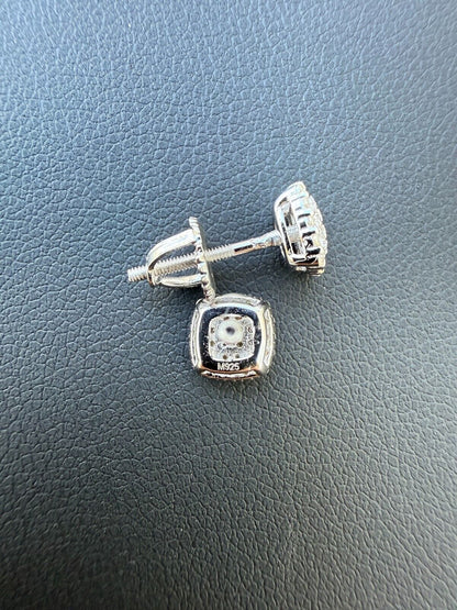 MOISSANITE MC Iced Out Earrings - 925 Silver - 6.5mm