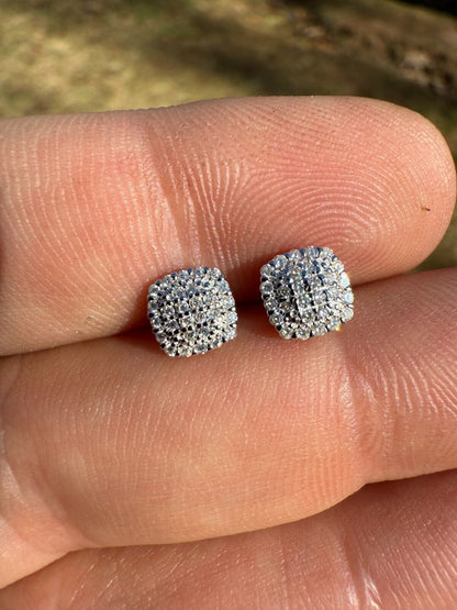 MOISSANITE MC Iced Out Earrings - 925 Silver - 6.5mm