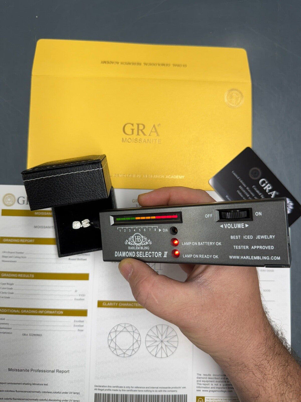 MOISSANITE MC Iced Out Earrings - 925 Silver - 6.5mm