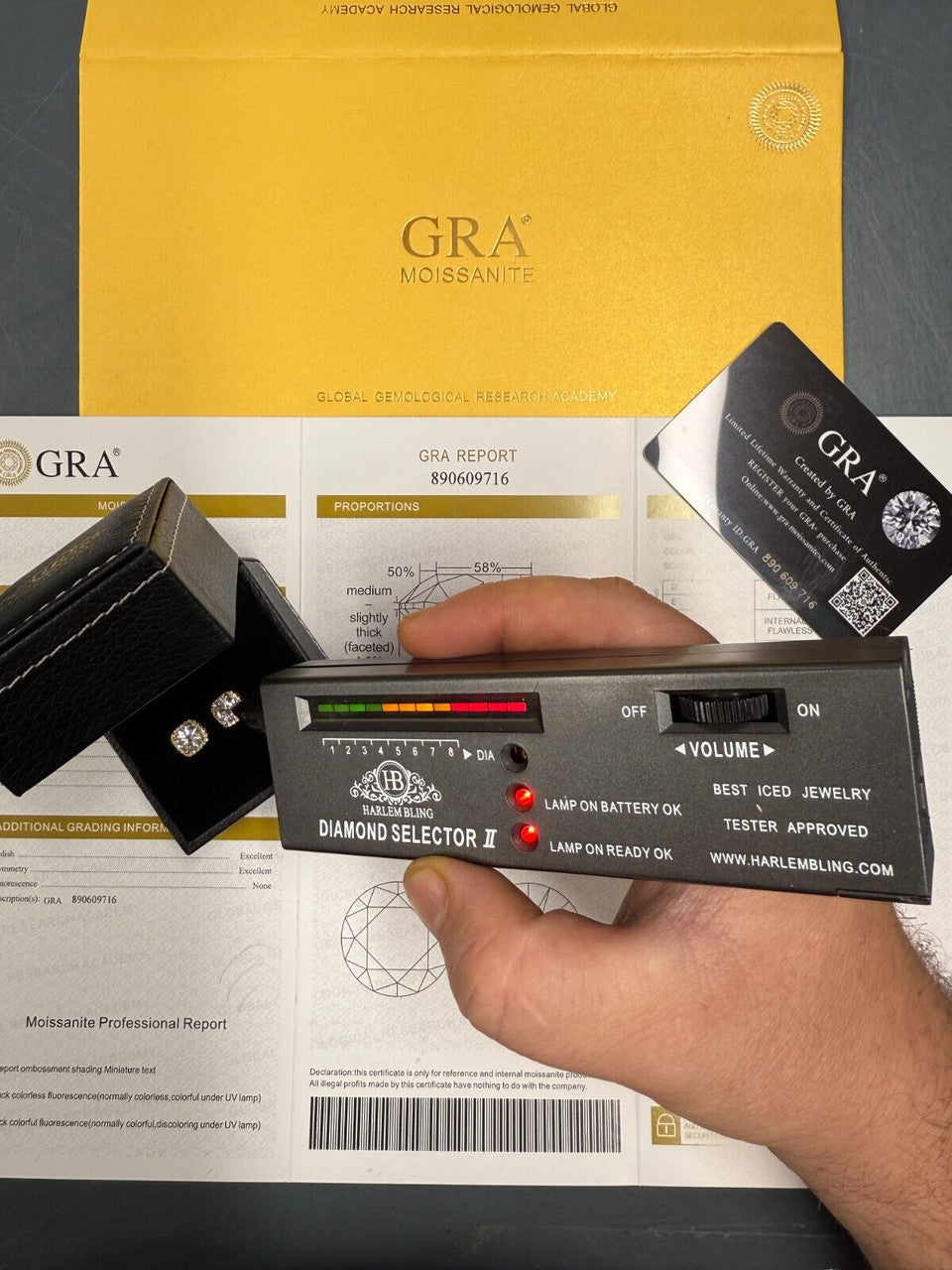 MOISSANITE Iced Out #1 Bestseller Square Halo Set Stud Earrings - 14k Gold Vermeil 925 Silver - 5mm -10mm