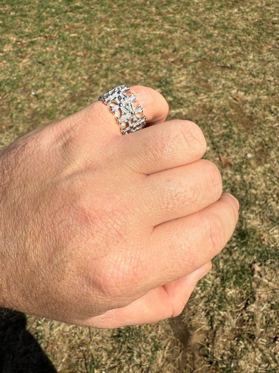 MOISSANITE Hearts Of Chrome Ring - 925 Silver