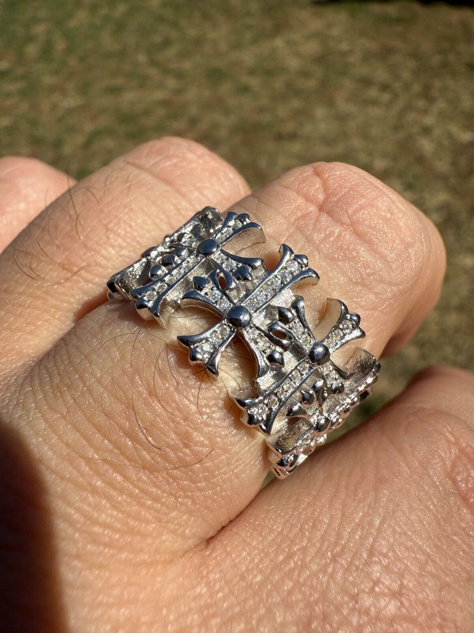 MOISSANITE Hearts Of Chrome Ring - 925 Silver