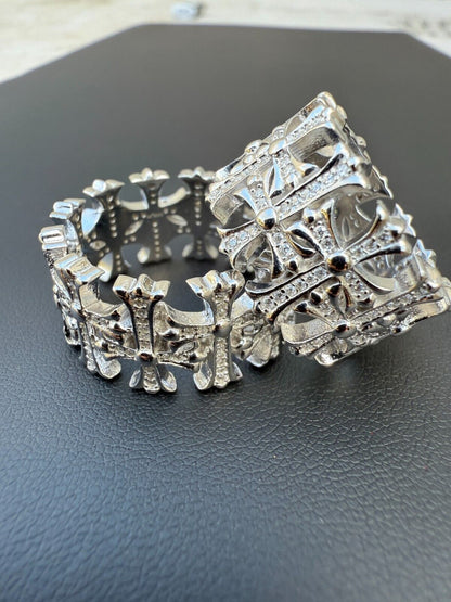 MOISSANITE Hearts Of Chrome Ring - 925 Silver