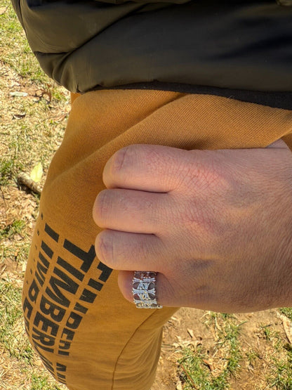 MOISSANITE Hearts Of Chrome Ring - 925 Silver