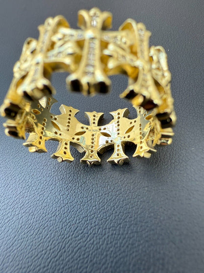 MOISSANITE Hearts Of Chrome Ring - 14k Gold Vermeil 925 Silver