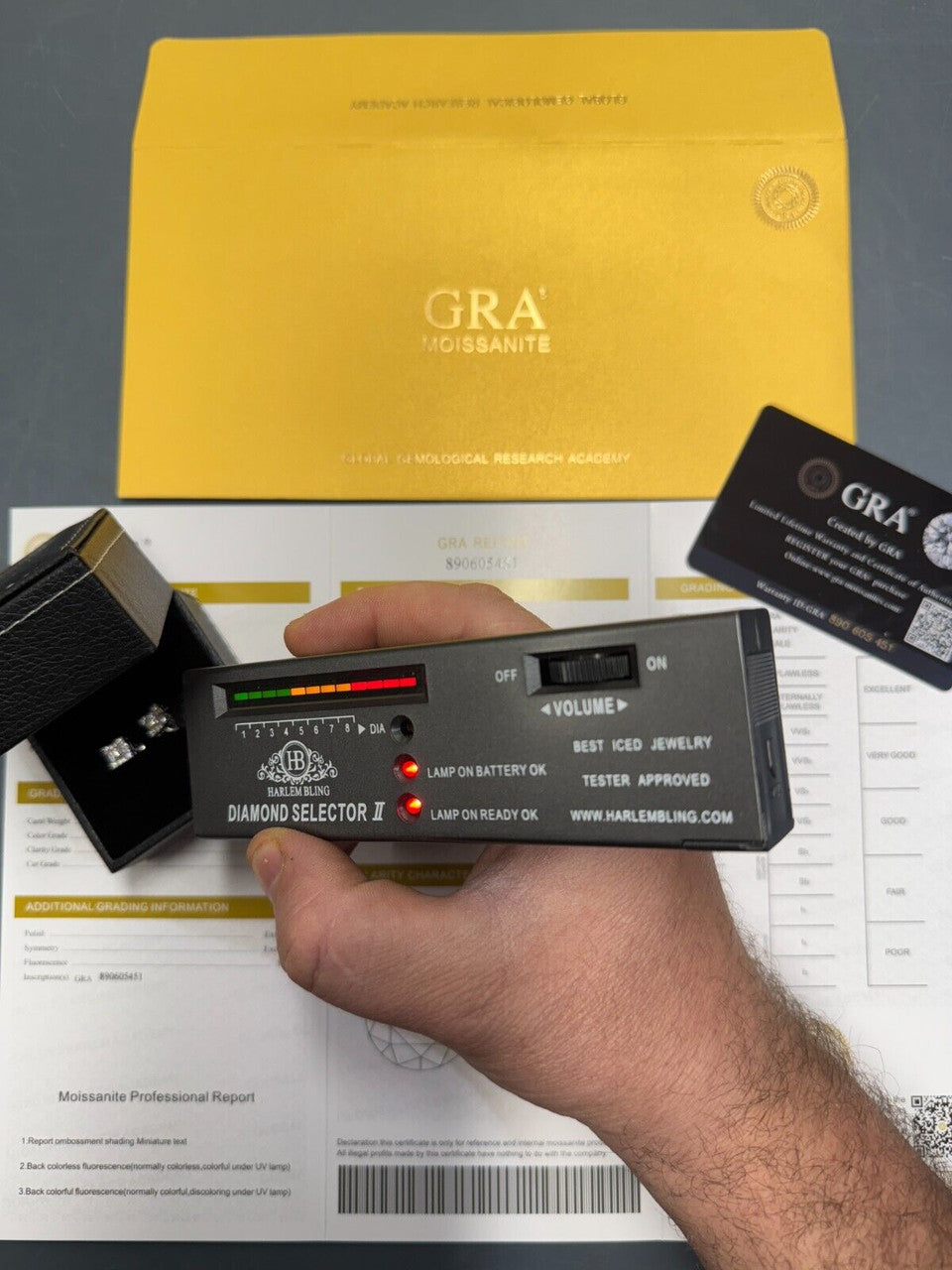 MOISSANITE Square Rapper Earrings - 925 Silver - 6mm