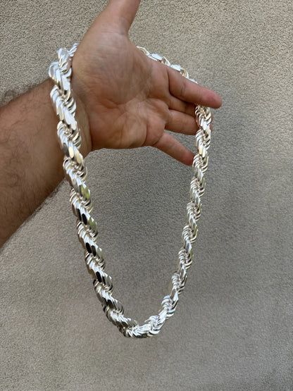 MONSTER Rope Chain Necklace - 925 Sterling Silver - 20"-30" - 16.5mm