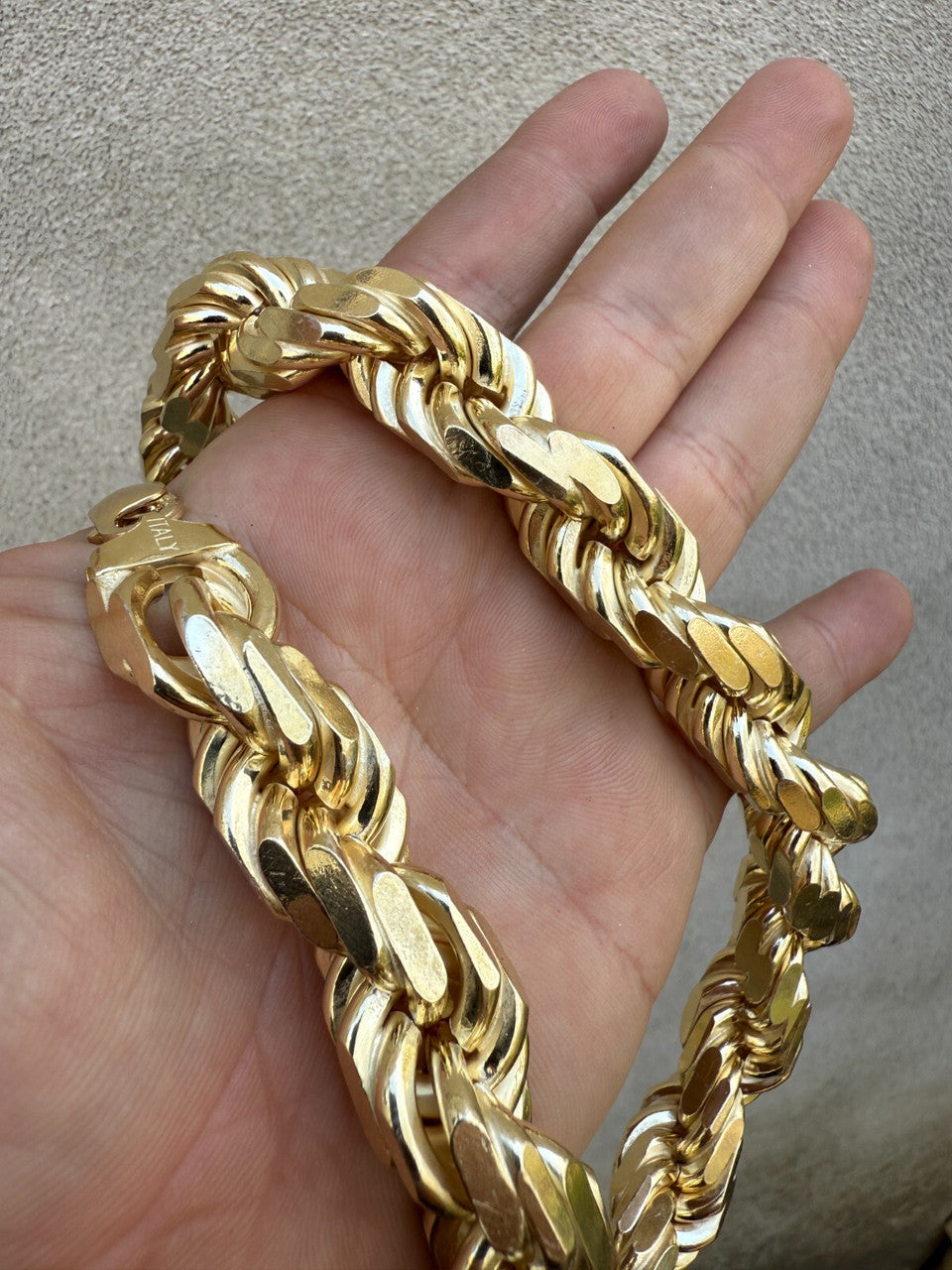 MONSTER Rope Chain Necklace - 14k Gold Vermeil 925 Sterling Silver - 20"-30" - 16.5mm