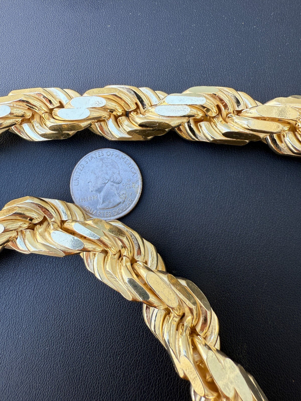 MONSTER Rope Chain Necklace - 14k Gold Vermeil 925 Sterling Silver - 20"-30" - 16.5mm