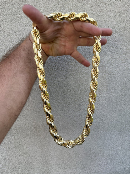 MONSTER Rope Chain Necklace - 14k Gold Vermeil 925 Sterling Silver - 20"-30" - 16.5mm