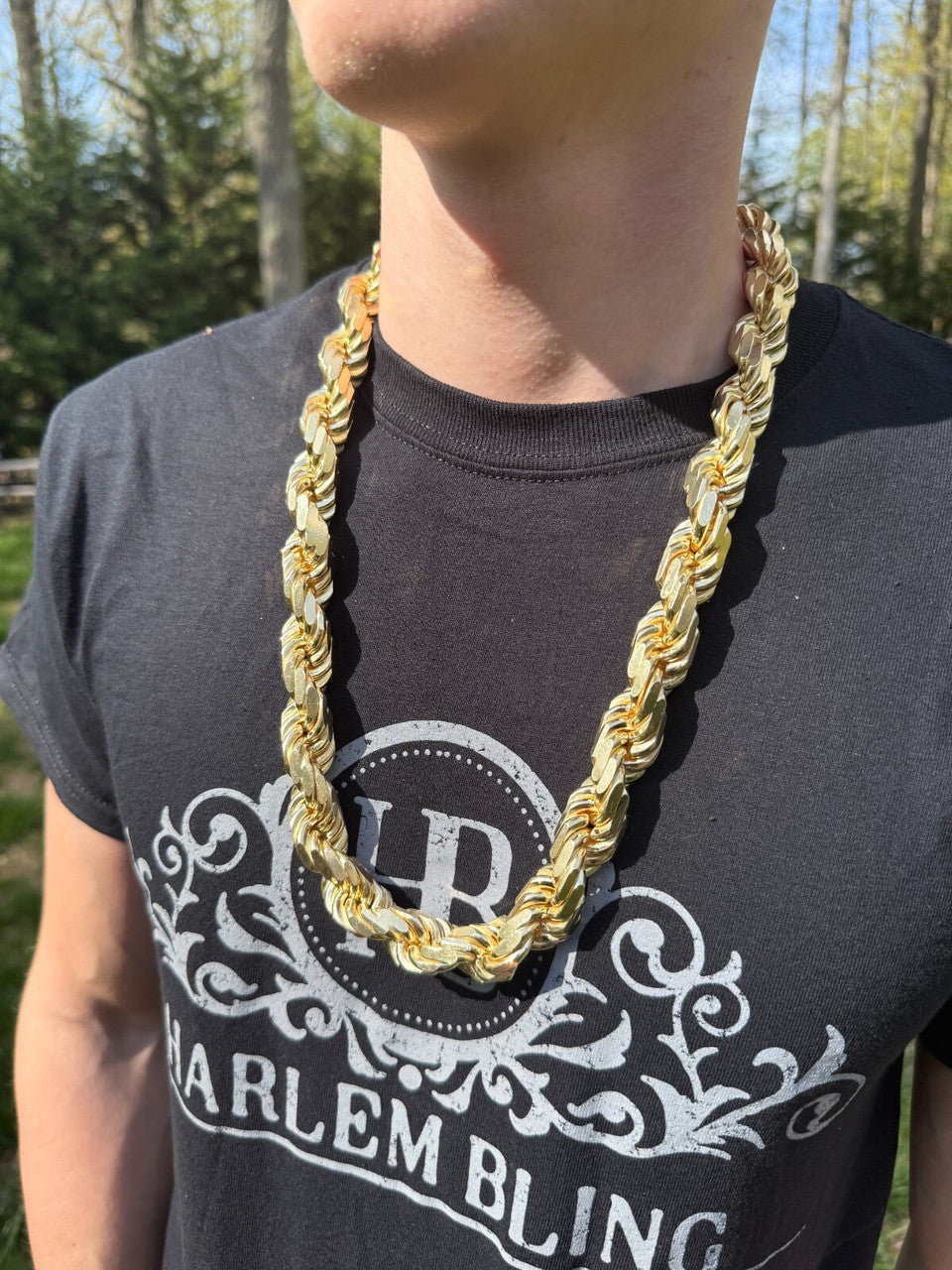 MONSTER Rope Chain Necklace - 14k Gold Vermeil 925 Sterling Silver - 20"-30" - 16.5mm