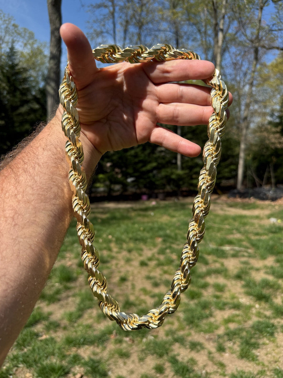 MONSTER Rope Chain Necklace - 14k Gold Vermeil 925 Sterling Silver - 20"-30" - 16.5mm