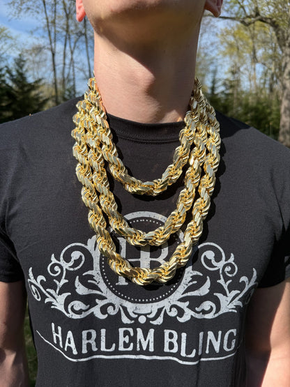 MONSTER Rope Chain Necklace - 14k Gold Vermeil 925 Sterling Silver - 20"-30" - 16.5mm